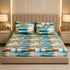 Ocean Mist 5 Pcs Double Bedsheet Set (1 Bedsheet, 4 Pillow Covers)