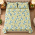 Jade Blossom 100% Cotton King Size Bedsheet Set (1 Bedsheet & 2 Pillow Covers)