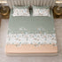 Night Bloom Sage Apricot Double Bedsheet Set (1 Bedsheet, 2 Pillow Covers)