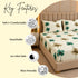 Verdant Gold 3Pcs Double Bedsheet Set (1 Bedsheet & 2 Pillow Covers)