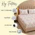 Pearl Damask 3Pcs Double Bedsheet Set (1 Bedsheet & 2 Pillow Covers)