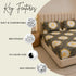 Cloud Soft Golden Medallion King Size Bedsheet Set (1 Bedsheet, 2 Pillow Covers)