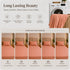 300TC Solid 100% Pure Cotton King Bedsheet Set (1 Bedsheet, 2 Pillow Covers), Sunset Apricot