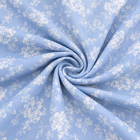 Blue Gardenia Double Bedsheet Set (1 Bedsheet, 2 Pillow Covers)