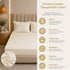 300TC Solid 100% Pure Cotton King Bedsheet Set (1 Bedsheet, 2 Pillow Covers), Ivory