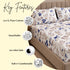 Porcelain Bloom 100% Cotton King Size Bedsheet Set (1 Bedsheet & 2 Pillow Covers)