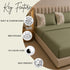 Italian Embroidery 3Pcs King Bedsheet Set (1 Bedsheet, 2 Pillow Covers), Verde Salvia