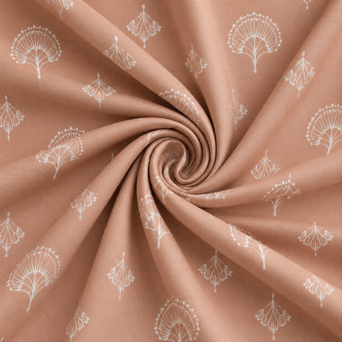 Blush Peach Double Bedsheet Set (1 Bedsheet, 2 Pillow Covers)