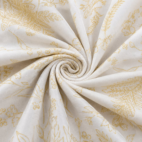 Golden Ivory 5 Pcs Double Bedsheet Set (1 Bedsheet, 4 Pillow Covers)
