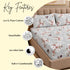 Mauve Garden 100% Cotton King Size Bedsheet Set (1 Bedsheet & 2 Pillow Covers)
