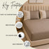 Italian Embroidery 3Pcs King Bedsheet Set (1 Bedsheet, 2 Pillow Covers), Tortora