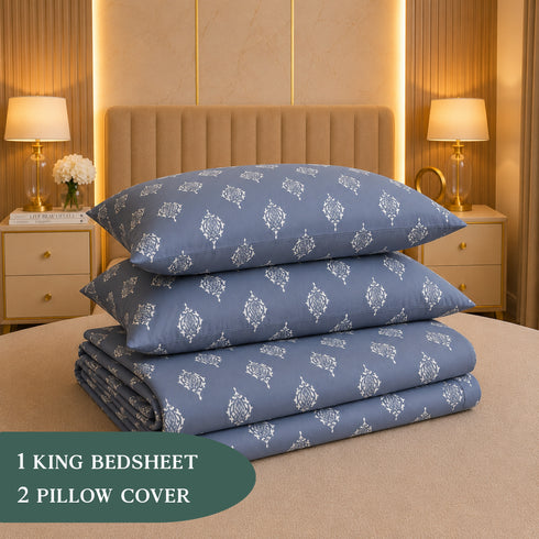 Regal Grace King Size Bedsheet Set (1 Bedsheet, 2 Pillow Covers)
