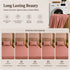 300TC Solid 100% Pure Cotton King Bedsheet Set (1 Bedsheet, 2 Pillow Covers), Dusty Rose
