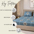 Night Bloom Royal Emblem Double Bedsheet Set (1 Bedsheet, 2 Pillow Covers)