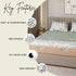 Night Bloom Sage Apricot Double Bedsheet Set (1 Bedsheet, 2 Pillow Covers)