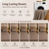 300TC Solid 100% Pure Cotton King Bedsheet Set (1 Bedsheet, 2 Pillow Covers), Mocha