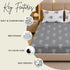 Ash Bloom King Size Bedsheet Set (1 Bedsheet, 2 Pillow Covers)