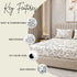 Ivory Botanica Double Bedsheet Set (1 Bedsheet, 2 Pillow Covers)