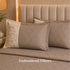 Italian Embroidery 3Pcs King Bedsheet Set (1 Bedsheet, 2 Pillow Covers), Tortora