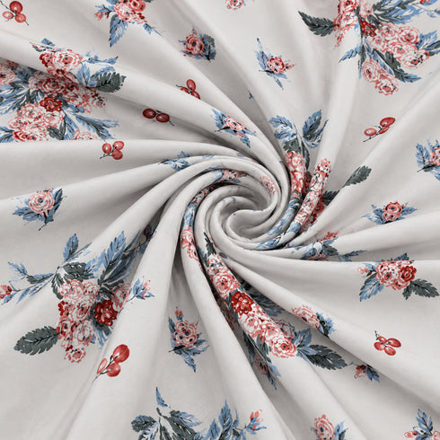 Vintage Rose 3Pcs Double Bedsheet Set (1 Bedsheet & 2 Pillow Covers)