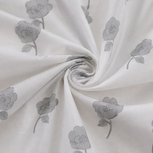 Ash Blossom King Size Bedsheet Set (1 Bedsheet, 2 Pillow Covers)
