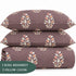Wine Botanica 100% Cotton King Size Bedsheet Set (1 Bedsheet & 2 Pillow Covers)