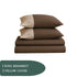 Italian Embroidery 3Pcs King Bedsheet Set (1 Bedsheet, 2 Pillow Covers), Moka