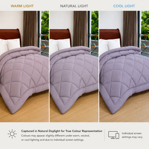 Reversible Double Bed Comforter | 150 GSM, Plum Whisper