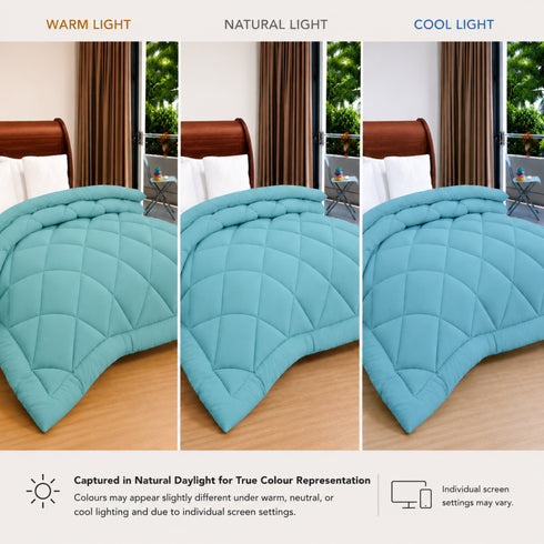 Reversible Double Bed Comforter | 150 GSM, Blue Lagoon