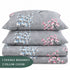 Silver Petals 3Pcs Double Bedsheet Set (1 Bedsheet & 2 Pillow Covers)
