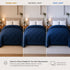 Reversible Double Bed Comforter | 150 GSM, Glacier Blue
