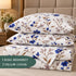 Porcelain Bloom 100% Cotton King Size Bedsheet Set (1 Bedsheet & 2 Pillow Covers)