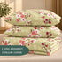 Sage Rosette 100% Cotton King Size Bedsheet Set (1 Bedsheet & 2 Pillow Covers)