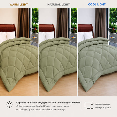 Reversible Double Bed Comforter | 150 GSM, Forest Calm