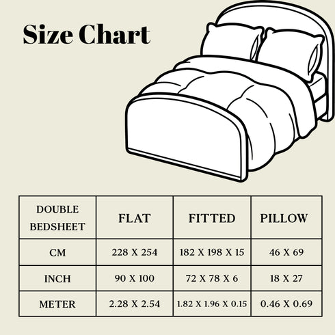 Night Bloom Royal Emblem Double Bedsheet Set (1 Bedsheet, 2 Pillow Covers)