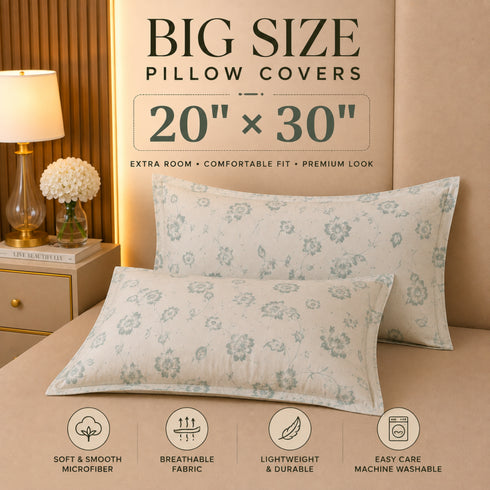 Petal Vine King Size Bedsheet Set (1 Bedsheet, 2 Pillow Covers)