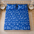 Cloud Soft Indigo Bloom King Size Bedsheet Set (1 Bedsheet, 2 Pillow Covers)