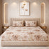 Cloud Soft Mocha Bloom King Size Bedsheet Set (1 Bedsheet, 2 Pillow Covers)