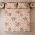Cloud Soft Mocha Bloom King Size Bedsheet Set (1 Bedsheet, 2 Pillow Covers)