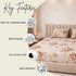 Cloud Soft Mocha Bloom King Size Bedsheet Set (1 Bedsheet, 2 Pillow Covers)