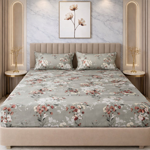 Cloud Soft Sage Whisper King Size Bedsheet Set (1 Bedsheet, 2 Pillow Covers)