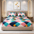 Modern Mosaic King Size Bedsheet Set (1 Bedsheet, 2 Pillow Covers)