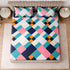 Modern Mosaic King Size Bedsheet Set (1 Bedsheet, 2 Pillow Covers)