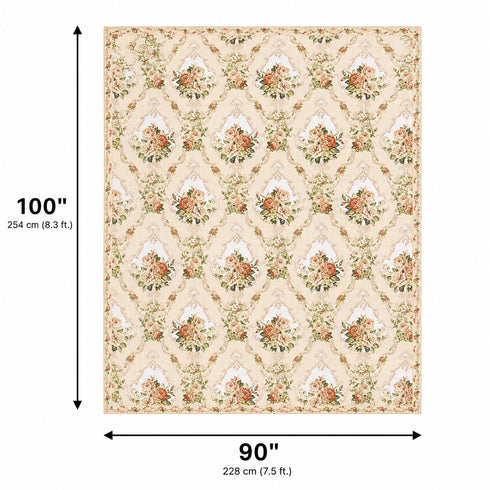 Belle Rose Double Bedsheet Set (1 Bedsheet, 2 Pillow Covers)