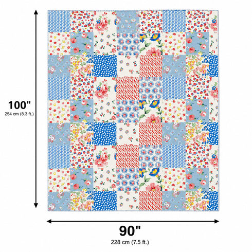 Petal Symphony Double Bedsheet Set (1 Bedsheet, 2 Pillow Covers)