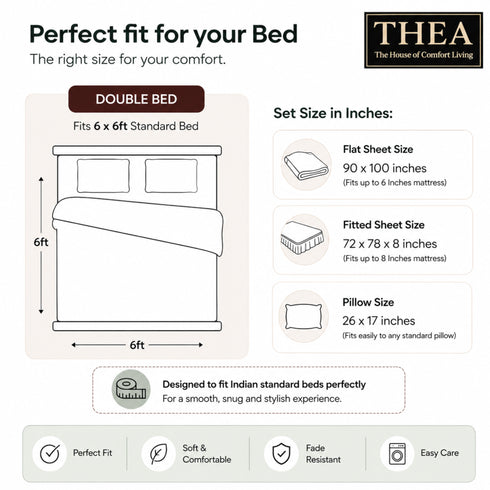 Bluebell Garden Double Bedsheet Set (1 Bedsheet, 2 Pillow Covers)