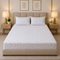 Indigo Grid King Size Bedsheet Set (1 Bedsheet, 2 Pillow Covers)