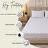 Indigo Grid King Size Bedsheet Set (1 Bedsheet, 2 Pillow Covers)