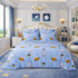 Kinder Soft Orbit Adventure Double Bedsheet Set (1 Bedsheet, 2 Pillow Covers)