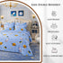 Kinder Soft Orbit Adventure Double Bedsheet Set (1 Bedsheet, 2 Pillow Covers)